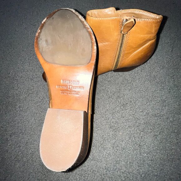 THURSDAY BOOT CO. DOWNTOWN WOMEN'S HANDCRAFTED  ANKLE BOOTIE TOFFEE LEATHER  8.5 - Picture 10 of 12